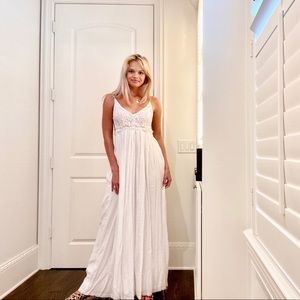 White maxi dress